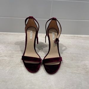 Massimo Dutti velour heels 38